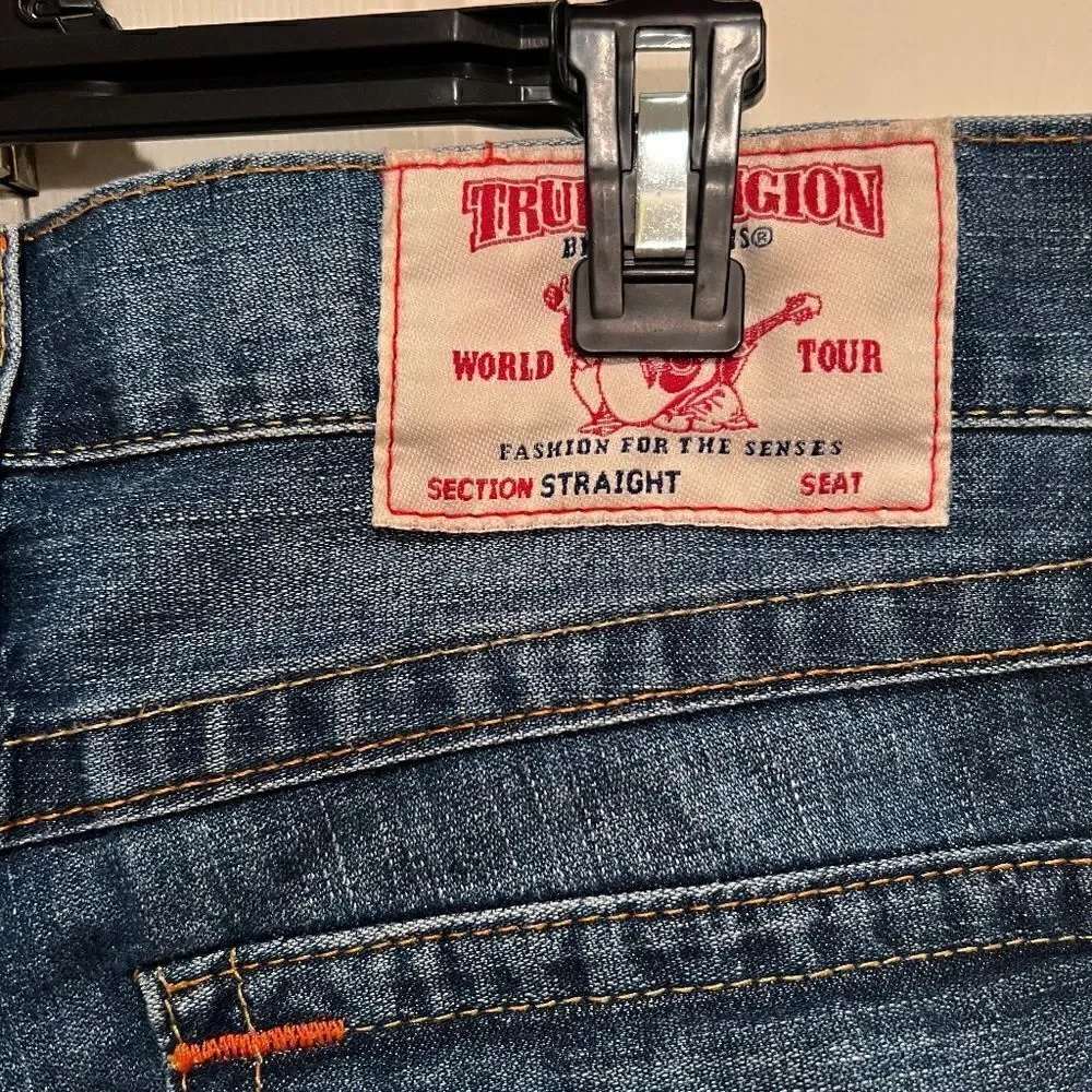 NWOT Men's True Religion Straight Flap Pocket Jeans Size 31 x 34